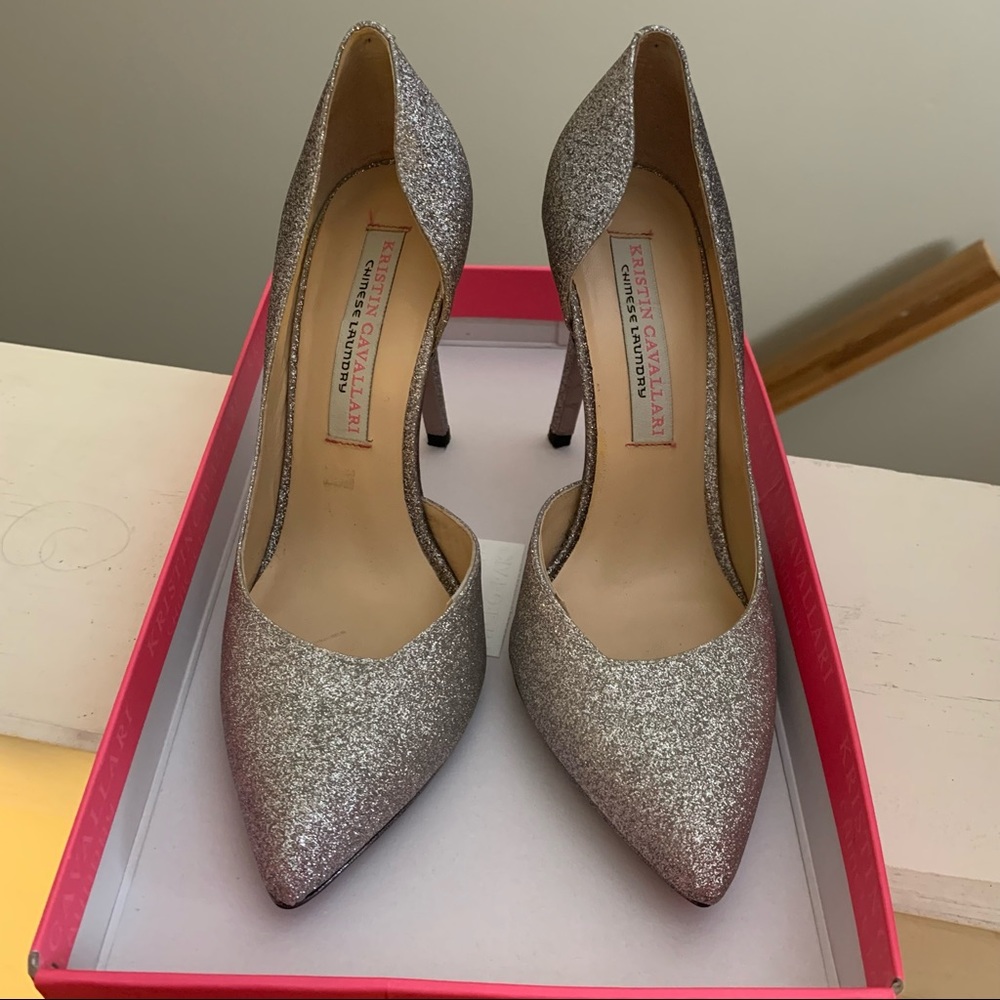 Glittery dress pumps